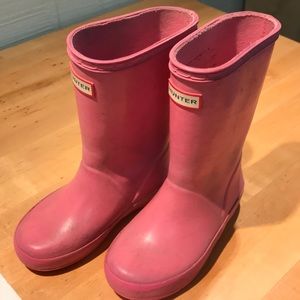 Pink Hunter rain boots